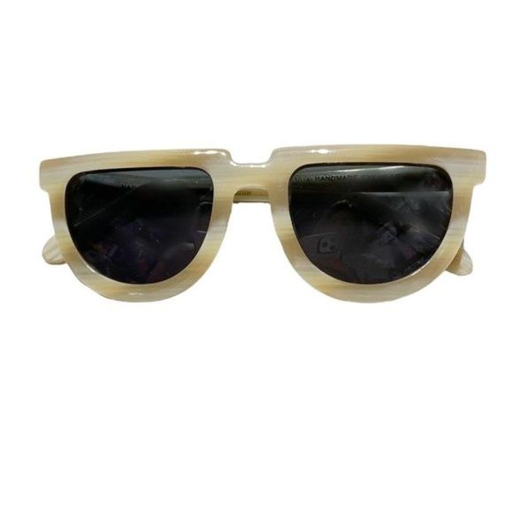 NEW Han Kjobenhavn Hauss Flat Top Sunglasses Bone - Picture 2 of 8